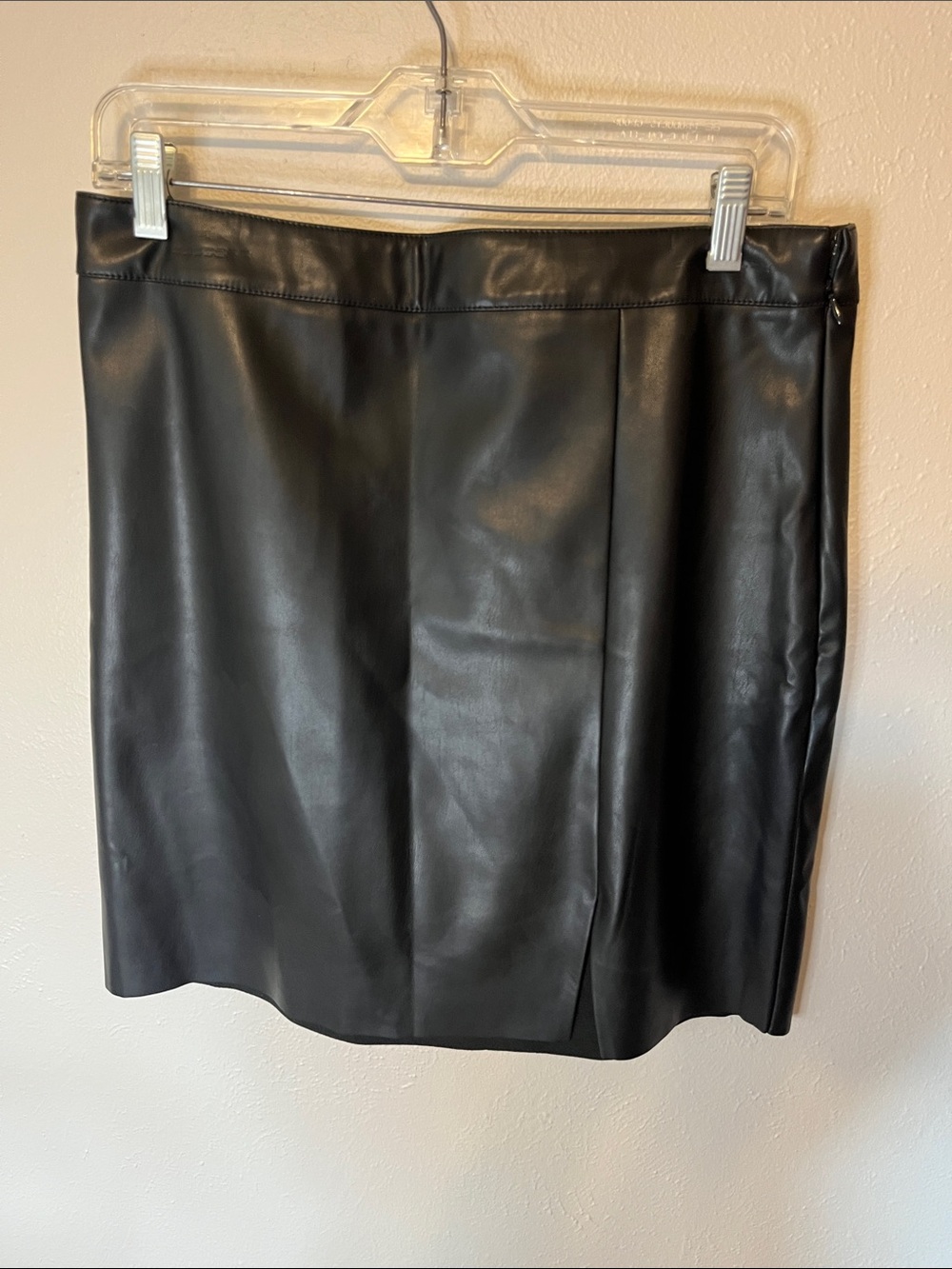 Classic Black Faux Leather Mini Skirt
